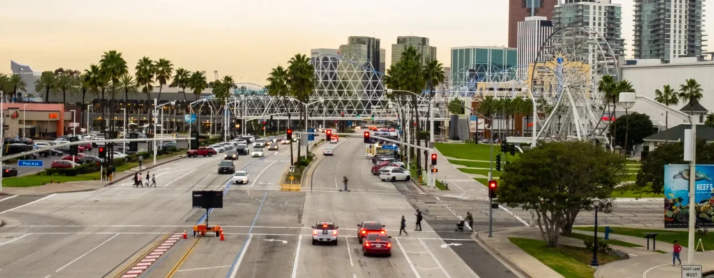 long beach car crash