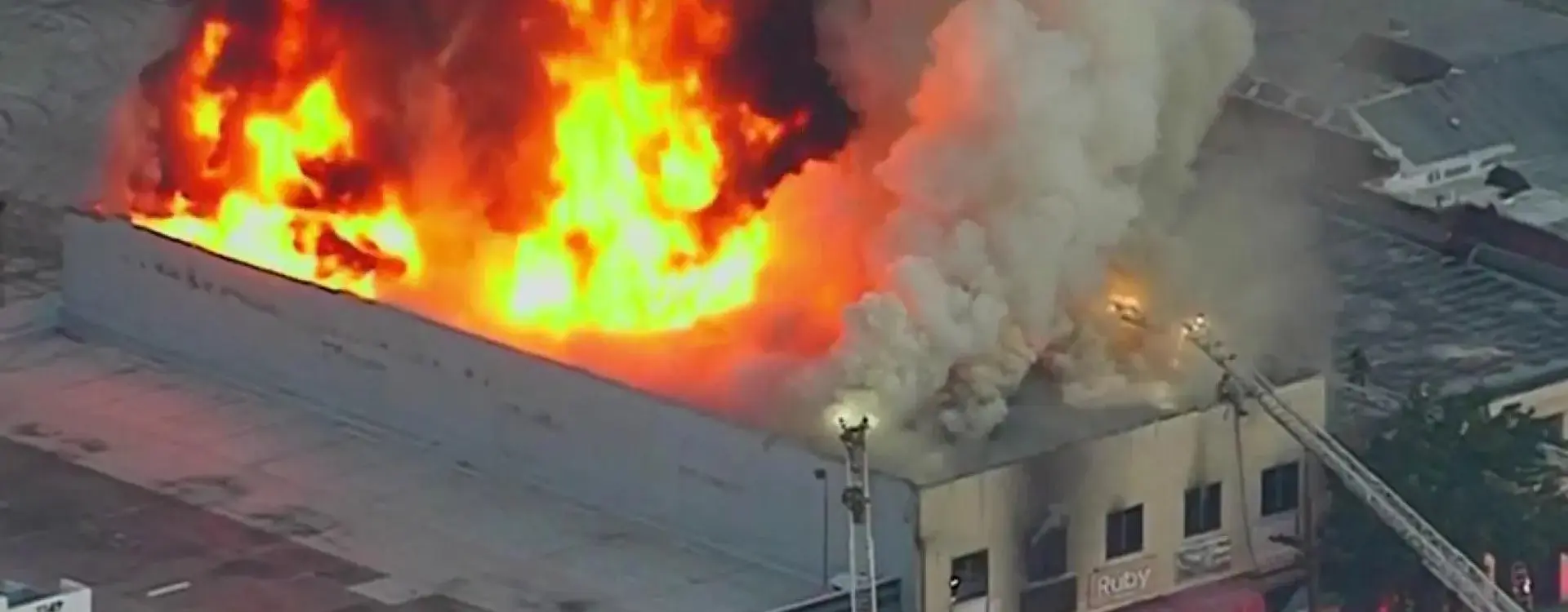Fire Engulfs Downtown LA Fashion District Building [Los Angeles, CA]