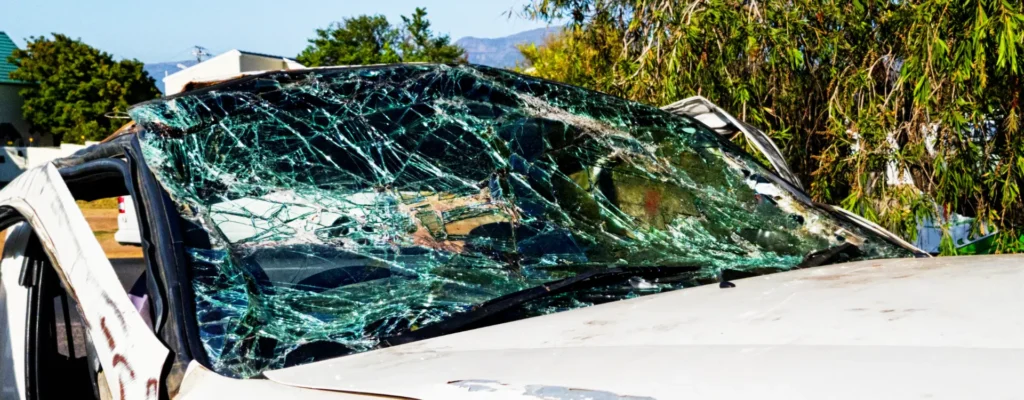 accidente de vuelco en la autopista 101