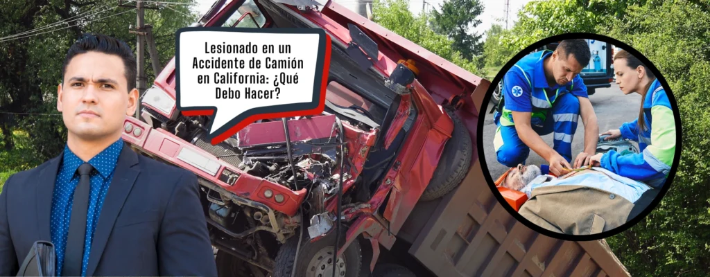 lesionado en un accidente de camión