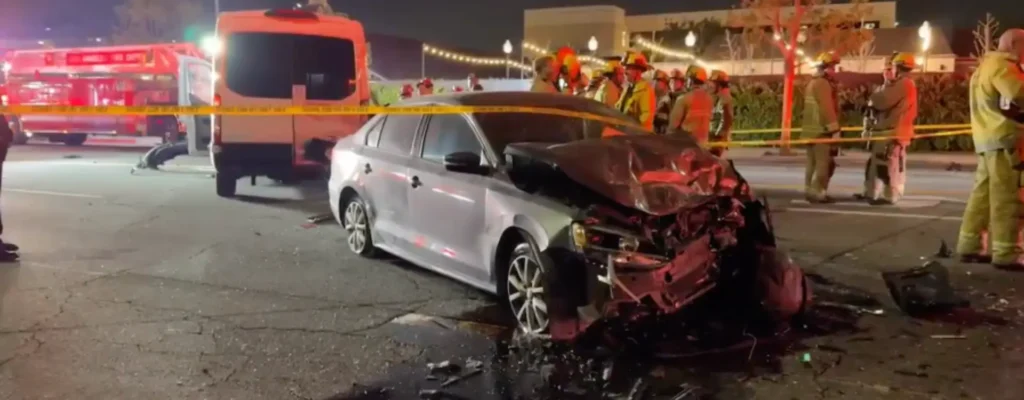 choque múltiple en San Fernando Valley