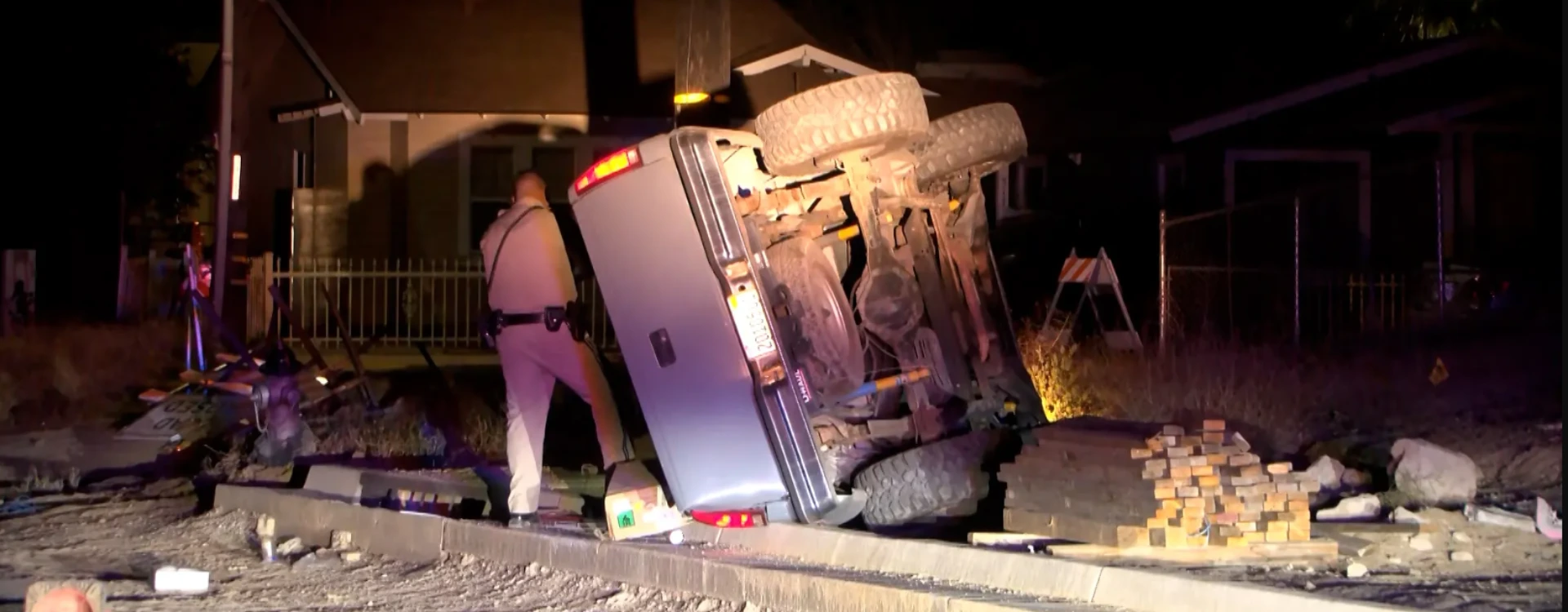 [5-19-25] Fresno Man Arrested After Stolen Truck Chase Ends in Rollover