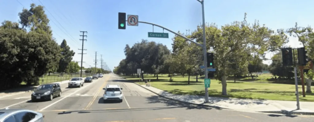 choque de autos en Long Beach