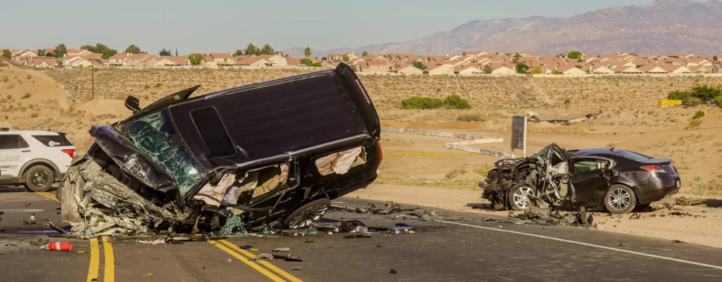 choque frontal en victorville