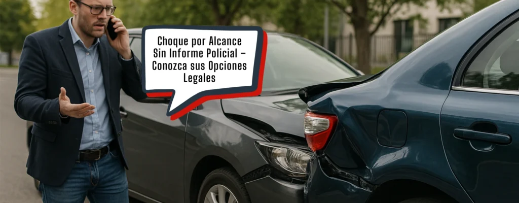choque por alcance sin informe policial