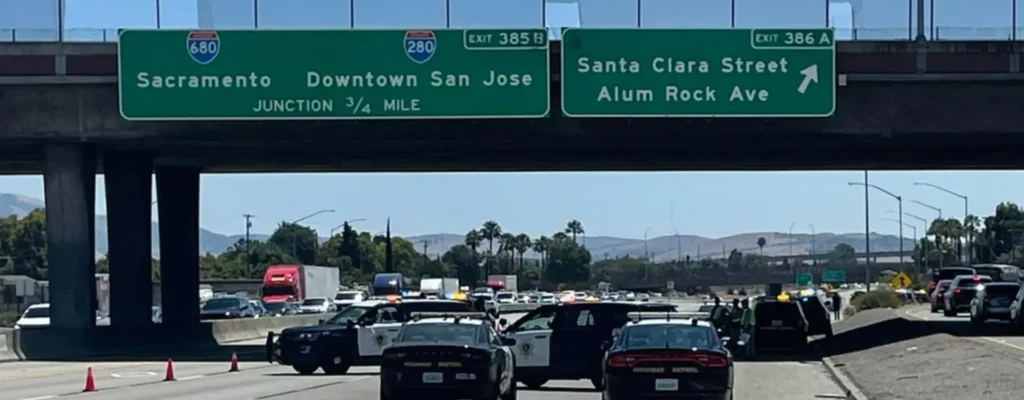 falling from the McKee Road overpass