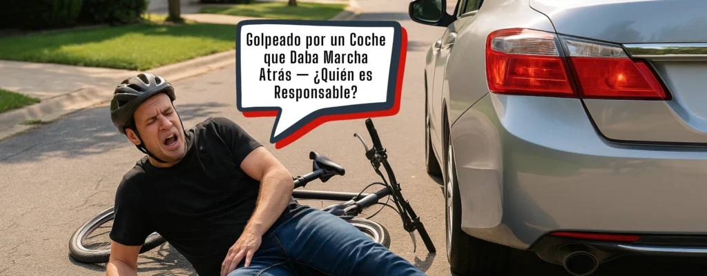 golpeado por un coche que daba marcha atrás