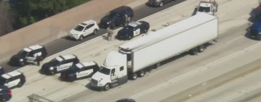 multi-vehicle crash on the 605 Freeway
