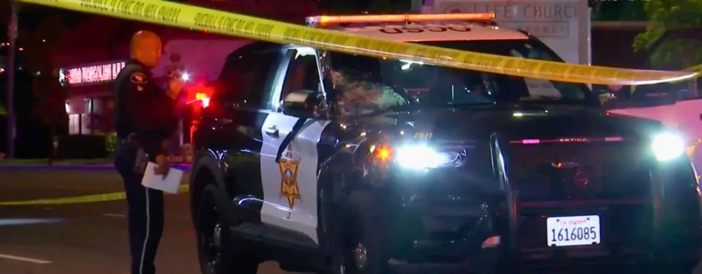 struck by a sheriff’s deputy in Orange