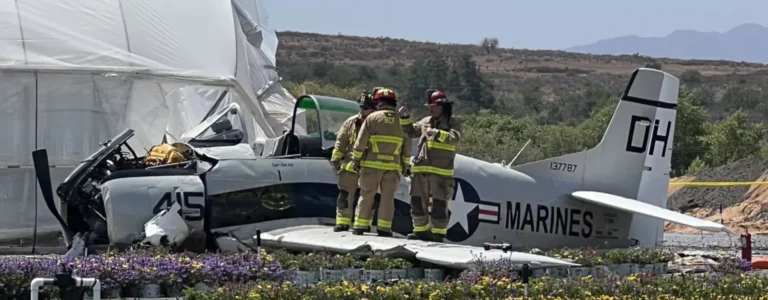 accidente aéreo en Fallbrook