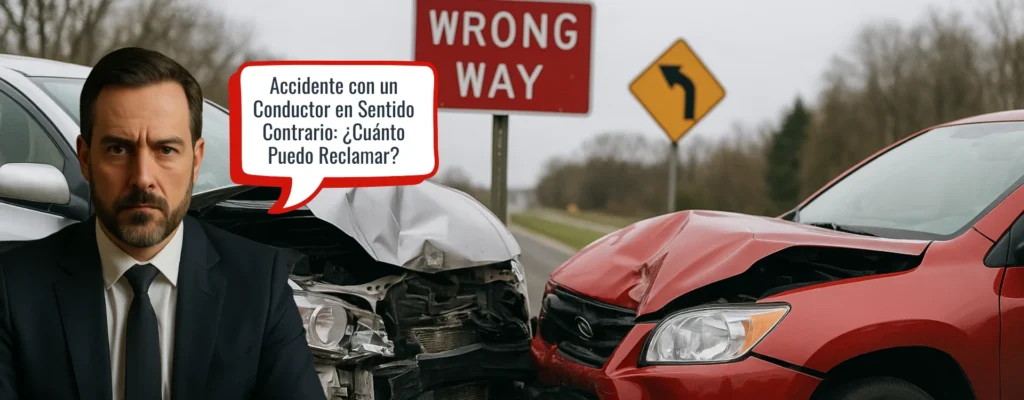accidente con un conductor en sentido contrario
