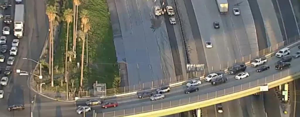 accidente de camión en Colton
