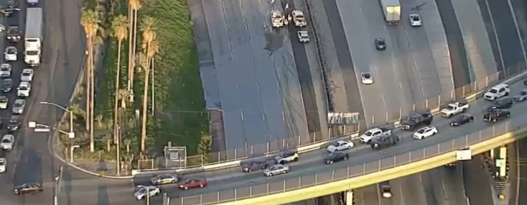 accidente de camión en Colton