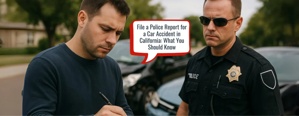 file a report for a car accident in california