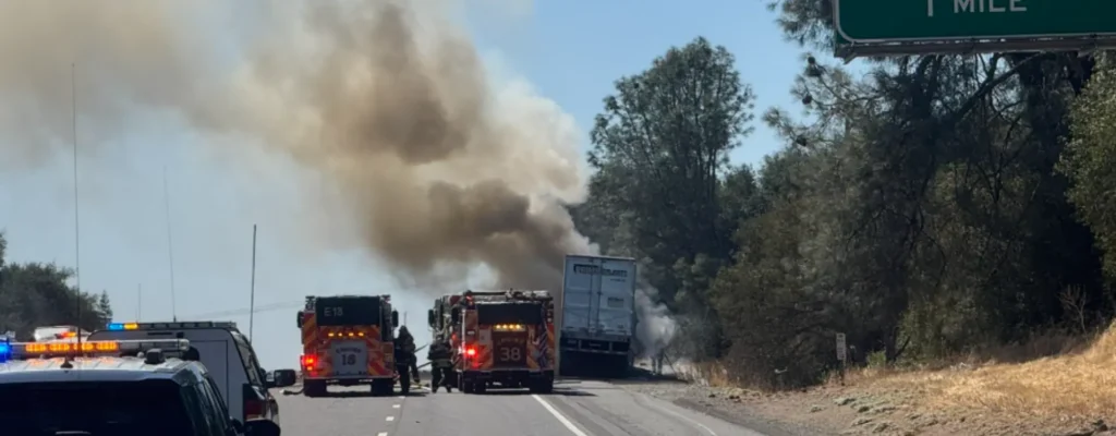 incendio de camión en placer county