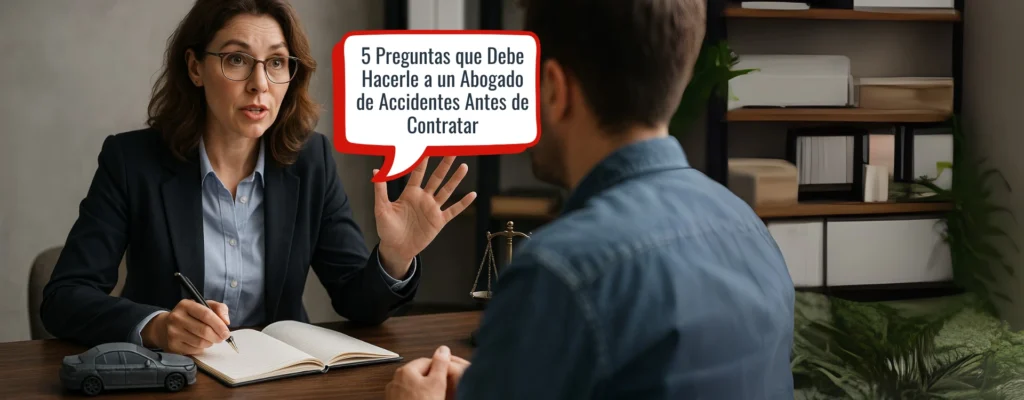 preguntas que debe hacerle a un abogado de accidentes