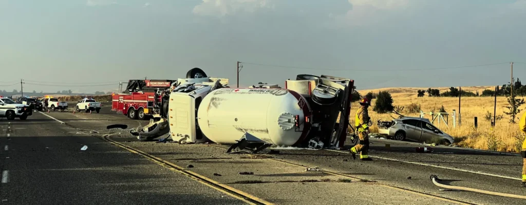 propane truck crash in Fresno
