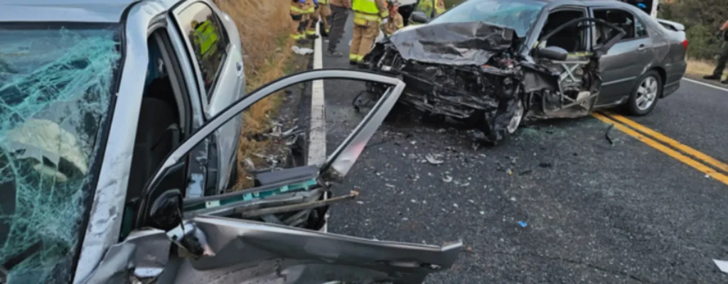 choque frontal cerca de collins