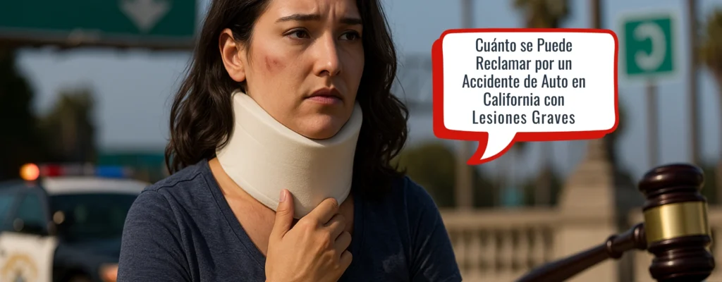 cuánto se puede reclamar por un accidente de auto en california