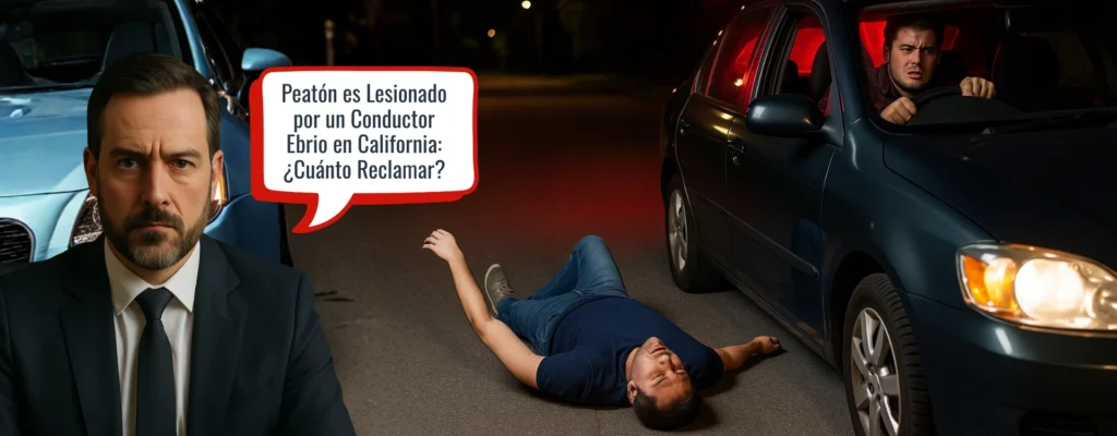 peatón es lesionado por un conductor ebrio
