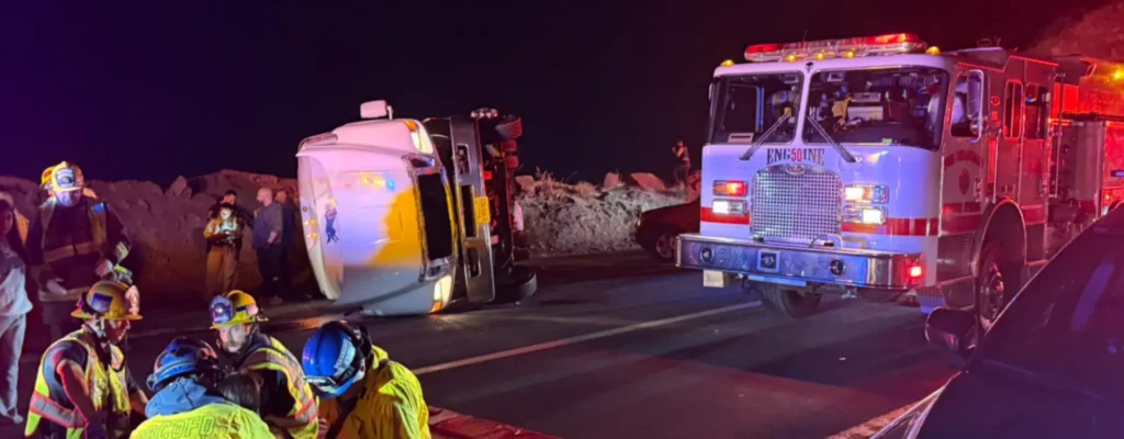 accidente de autobús en running springs