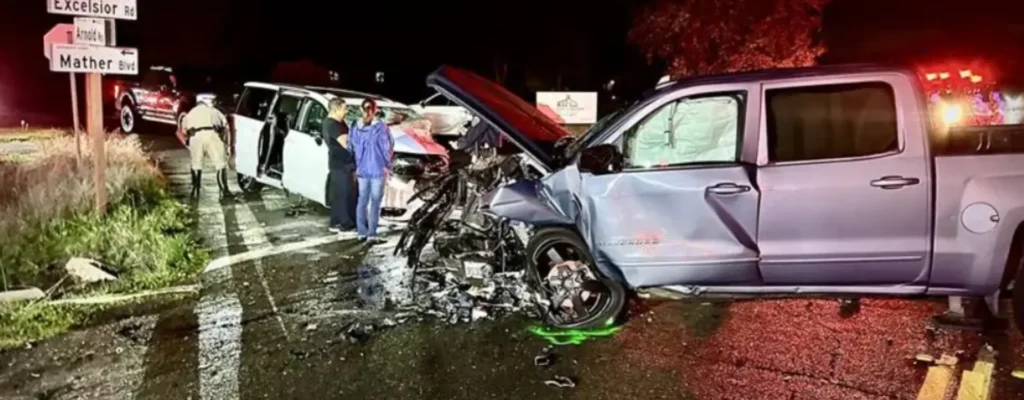 multi-vehicle crash in Mather