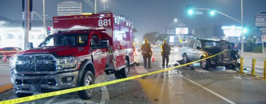 choque entre ambulancia y SUV